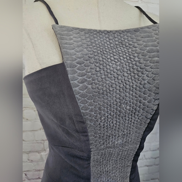 Celeb Boutique Vintage Leather Dress with Snake Contrast | Gray | Small | EUC - Picture 2 of 13